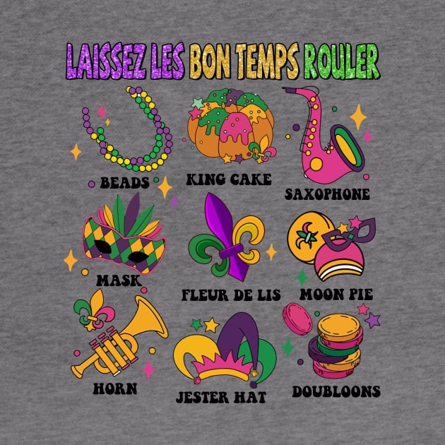 Laissez Les Bon Temps Rouler Faux Embroidery Sequins, Mardi Gras Faux Sequin Fleur De Lis by artbyhintze